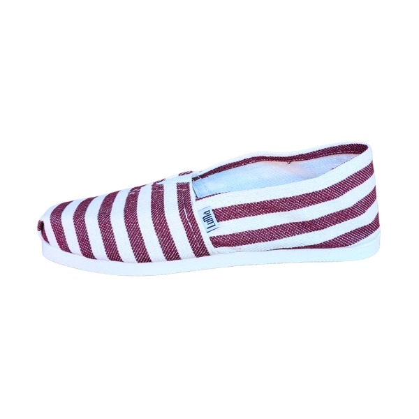 Alpargatas Rayas (Bordo/Blanco)